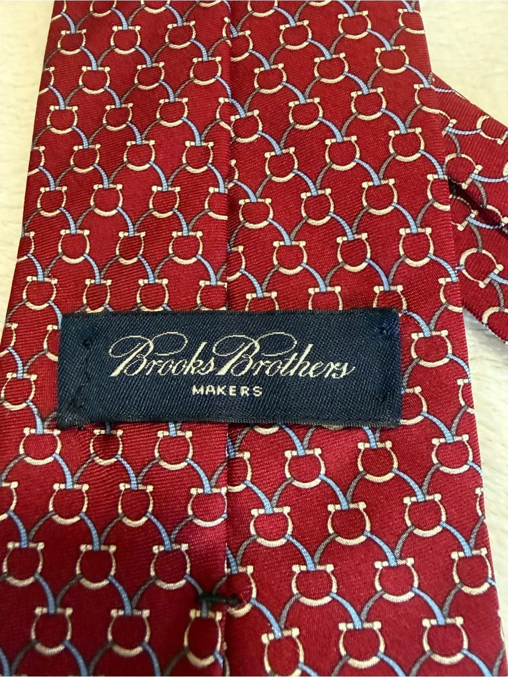 Brooks Brothers Red Geometric Silk Tie